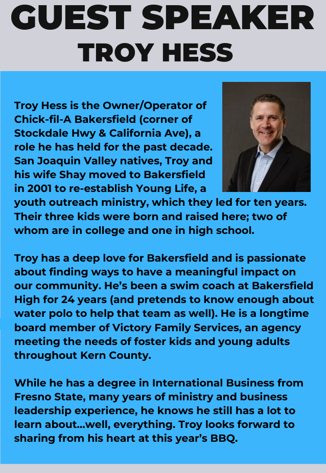 Guest Speaker Troy Hess