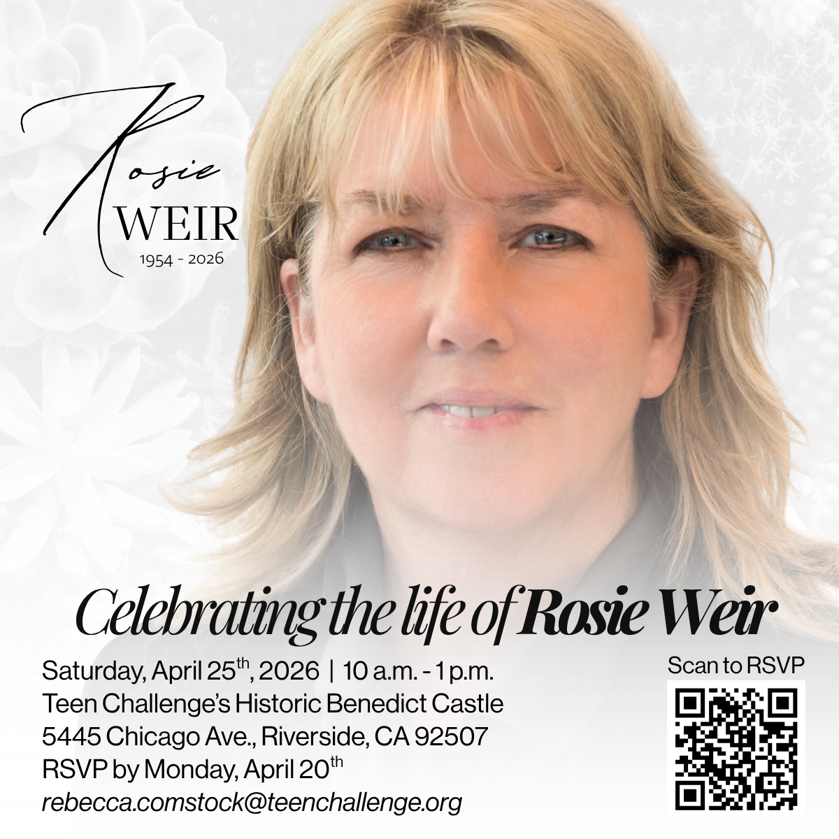 Riverside Teen Challenge 2024 Spring benefit luncheon - Saturday, June 1st, 9am at Grove Community Church 19900 Grove Community Drive, Riverside, CA 92508 $40 per person